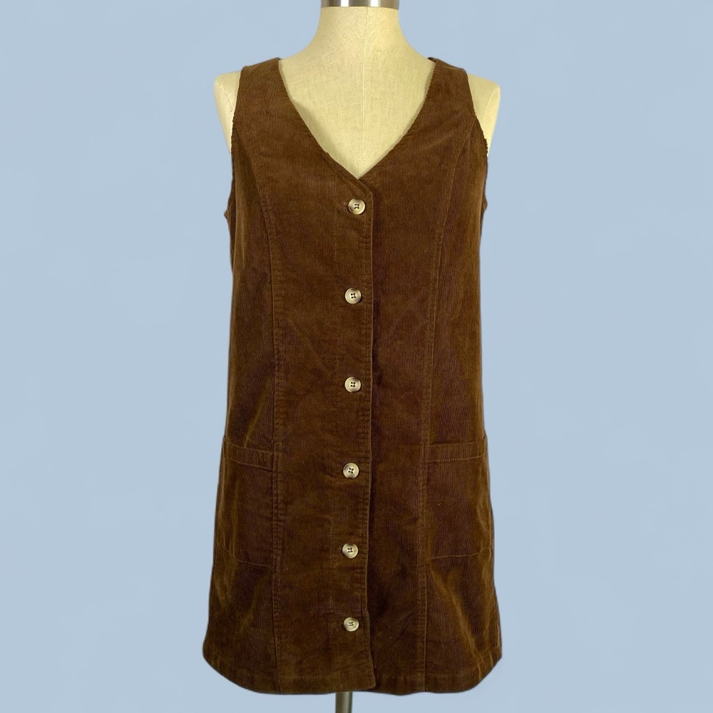 NWT Sincerely Jules Brown Corduroy Dress